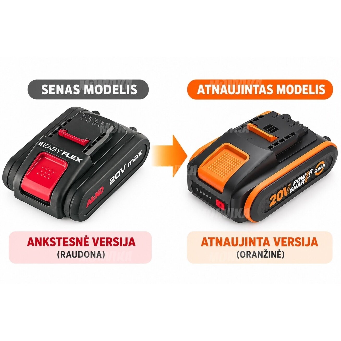Akumuliatorius Al-KO, WORX 113559 B50 Li Easyflex 45Wh-20V 2.0Ah Akumuliatorius Al-KO, WORX 113559 B50 Li Easyflex 45Wh-20V 2.0Ah