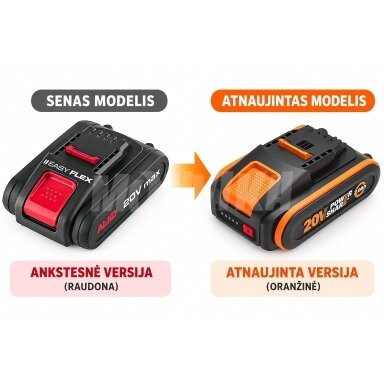 Akumuliatorius Al-KO, WORX 113559 B50 Li Easyflex 45Wh-20V 2.0Ah