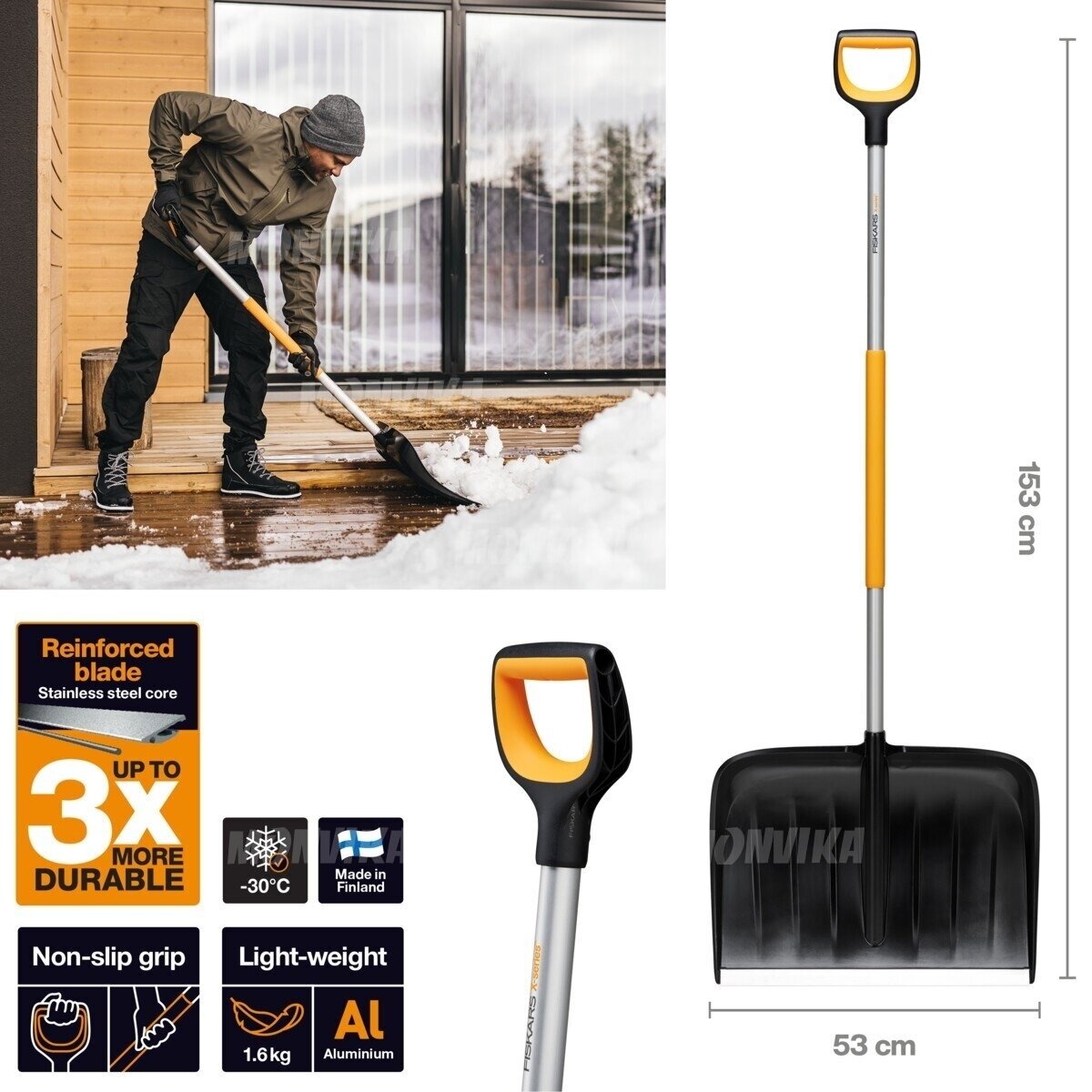 FISKARS X-series stūmiklis sniegui 1057178 5