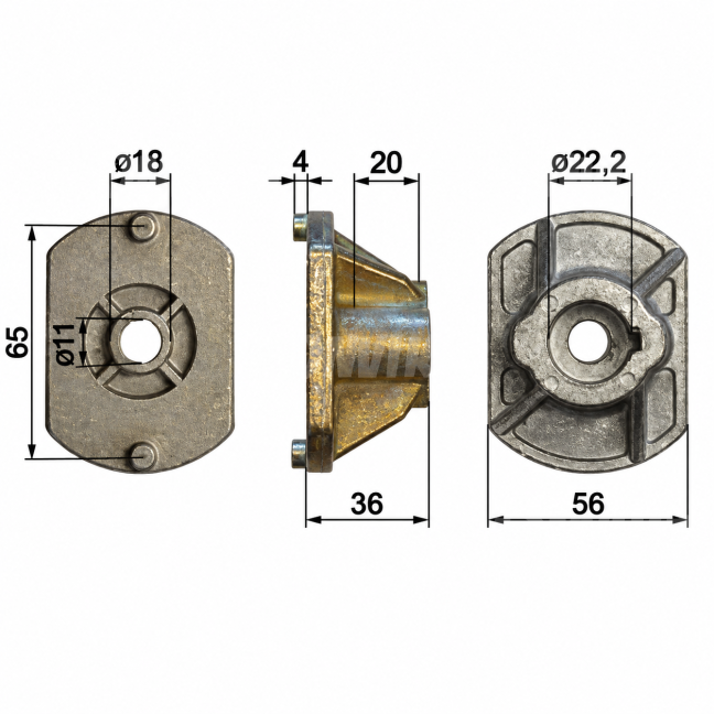 Peilio laikiklis Stiga, Castelgarden 22,2mm 122463015/0, 22463015/0 1 Peilio laikiklis Stiga, Castelgarden 22,2mm 122463015/0, 22463015/0 1