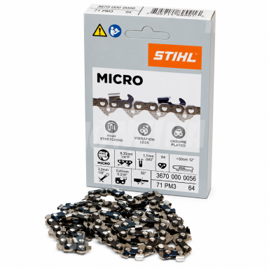 Pjūklo grandinė Picco Micro 3 (71 PM3), 1/4″ P, 1,1 mm, 64 nareliai
